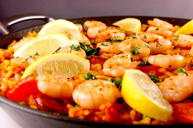 Chicken, Chorizo and King Prawn Paella