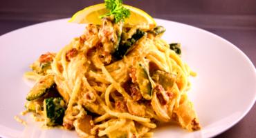 Pancetta and Courgette Spaghetti Carbonara
