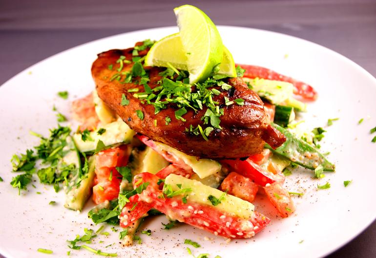 Soy Chicken with Sesame Salad