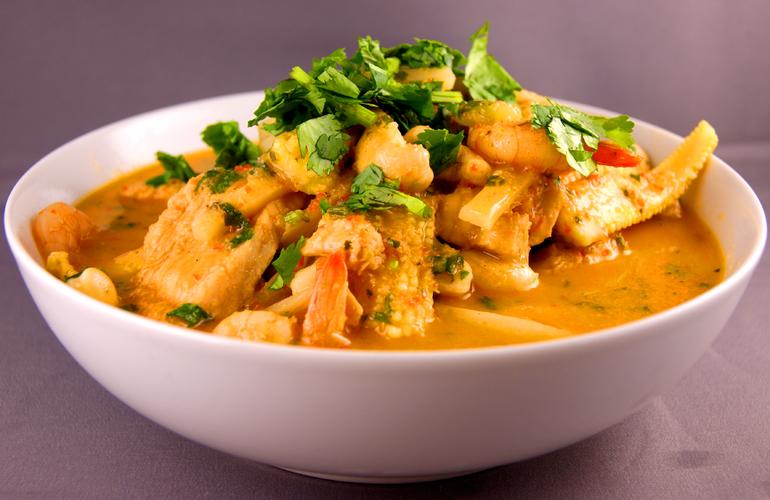 Thai Red Curry with Chicken and King Prawns