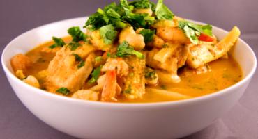 Thai Red Curry with Chicken and King Prawns